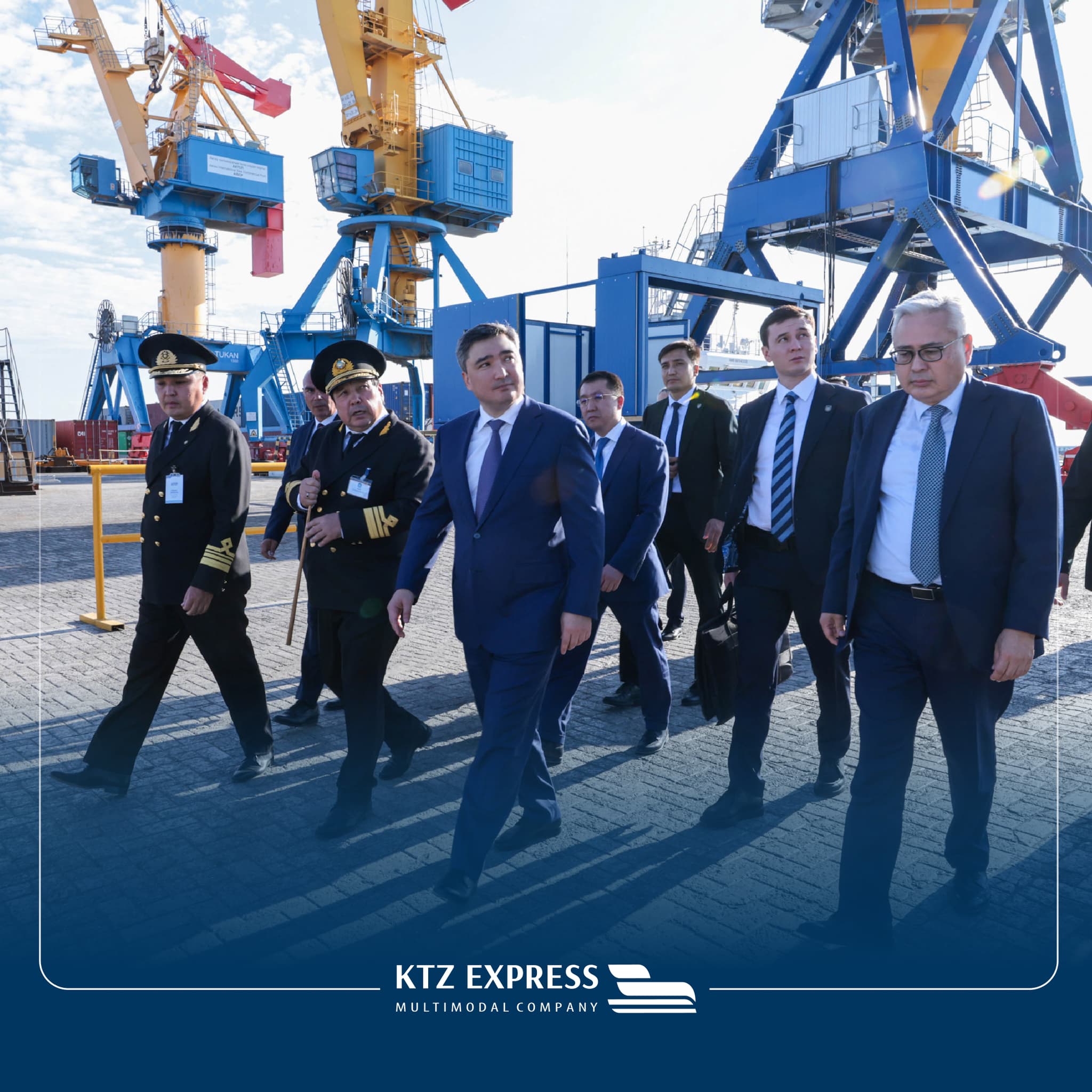 Олжас Бектенов ознакомился с развитием  морских портов Актау и Курык